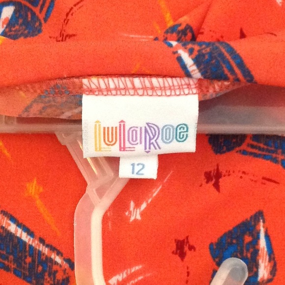 LULAROE, NWT Kids Skirt sz 12 ORANGE NWT - Picture 4 of 6